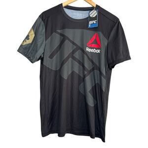 Reebok UFC Conor McGregor Black/Gold Fight Walkout T-Shirt NWT Men’s Medium